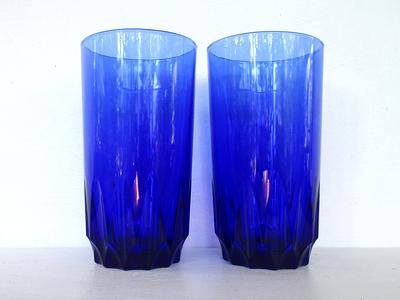 Glass Straw Set - Cobalt Blue