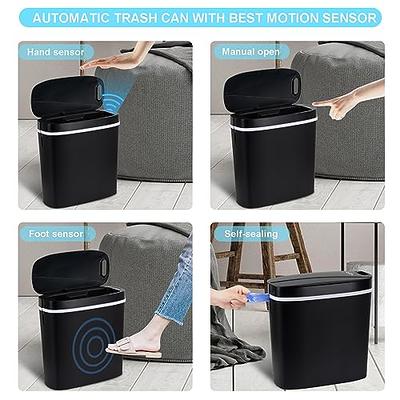 Bathroom Touchless Trash Can 2.2 Gallon Smart Automatic Motion Sensor  Rubbish Can with Lid Electric Waterproof Narrow Small Garbage Bin for  Kitchen, Office, Living Room, Toilet, Bedroom, RV