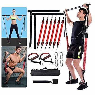 8-in-1 Portable Pilates Bar Kit with Resistance Band, Foot Loop, Ideal for  Home Total Body Workout, Gym, Weightlifting