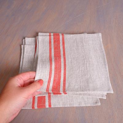 Dark Grey Stonewashed Linen Napkin