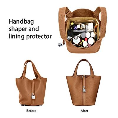 LEXSION Felt Purse Bag Organizer Insert with zipper Bag Tote
