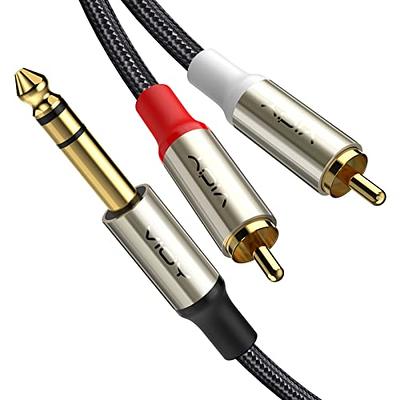 PFHTCA Gold Plated RCA Cable with Dual Spade Ground Wire