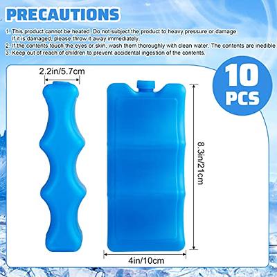 4-Pack Ice Packs for Coolers, Breastmilk Bottle Storage, Lunch Box,  Insulated Bags, Contoured Freezer Packs, Long Lasting Reusable Cool Packs  for Canned Beer Soda, Camping Beach Picnic