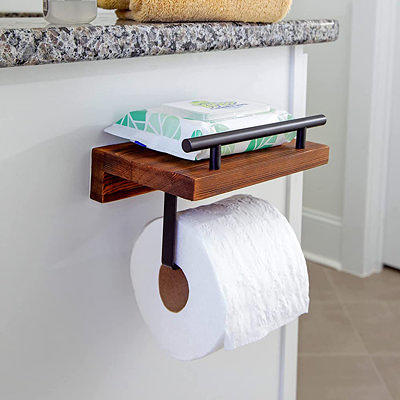 Smarthome Double Toilet Paper Holder with Shelf, Commercial Toilet Paper  Roll Dispenser Wall Mount Rack, Gold