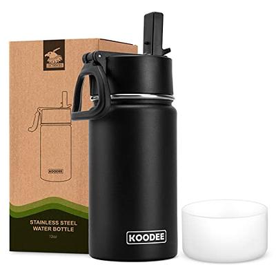 Arslo Insulated Sport Bottle With Straw Lid, Stainless Steel Water