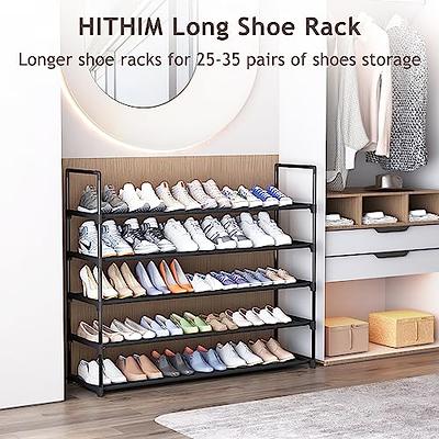 AOODA Long 2 Tier Shoe Rack for Closet Metal Wide Stackable Shoe Storage  Organizer for Entryway, Bedroom