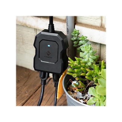 Feit Electric Smart Dual Outdoor Plug, WiFi Waterproof Plug, Grounded Sockets, Compatible with Alexa and Google Assistant, App Controlled, 15Amp