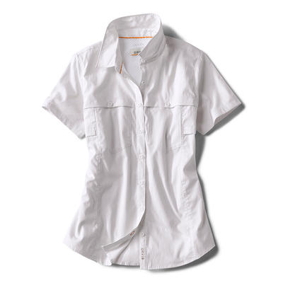 Women's Short-Sleeved Open Air Caster UPF 40 Fishing Shirt White