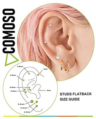 Earrings for Women, 7 Pairs Stud Earrings Set for Men Girl, COMOSO