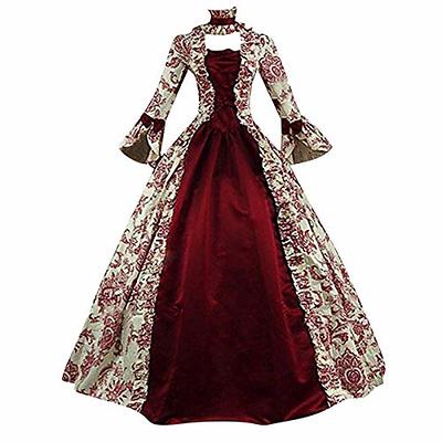 SHOPESSA Womens Halloween Costumes Victorian Dress Ball Gown for Women  Retro Medieval Renaissance Floor Length Gothic Clothes
