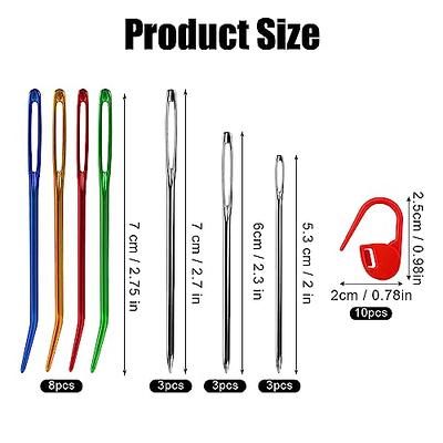 Darning Needles 9 Pcs. Embroidery Needles Set Large Eye Blunt Needle Steel  Sewing Needles With Point And Extra Large Eye (5.3Cm, 6Cm, 7Cm) In Storage  Tube 