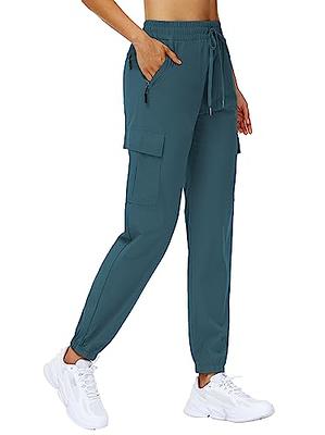 MOUEEY Women's Cargo Joggers Lightweight Quick Dry Athletic Water Resistant  Lounge Casual Pants with Zipper Pockets (Dark Green, XL) - Yahoo Shopping