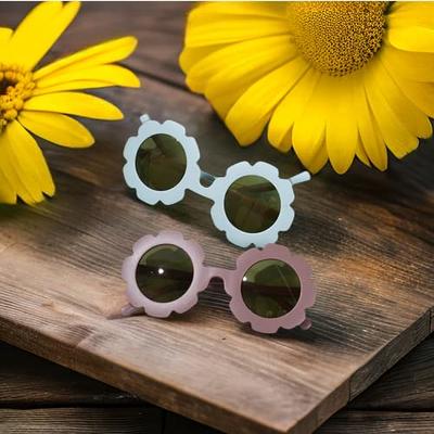 Girls UV Protected Round Flower Sunglasses – Mia Belle Girls