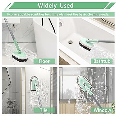 Floor Scrub Brush Shower Scrubber Cleaning Bath Tub And Tile Scrubber Brush  Long Handle Detachable Stiff Bristles For Cleaning Shower Bathroom Kitchen  Balcony Wall - Temu