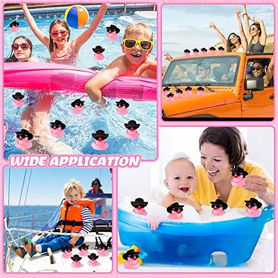  48 Pcs Mini Rubber Ducks Bath Duck with 48 Sunglasses Toy Sets,  Christmas Rubber Duck in Bulk Bath Toy Bathtub Toys for Gift Holiday Cruise  Birthday Christmas Party Favors (Yellow, Black) 