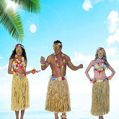 PHOGARY 8 Pack Hula Skirt Costume Kit for Hawaii Luau Party - Dancing Hula  with Flower Bikini Top, Hawaiian Lei, Hibiscus Hair Clip, Pineapple  Sunglasses for Women - Yahoo Shopping