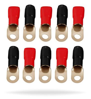 WindyNation 1-0-Gauge 3/8 in. Pure Copper Cable Lugs (10-Pack)