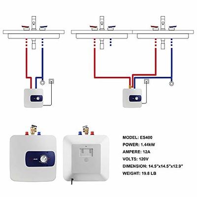 thermomate Mini Tank Electric Water Heater ES400 4 Gallons Point of Use  Water Heater for Instant Hot Water Under Kitchen Sink 120V 1440W - Yahoo  Shopping