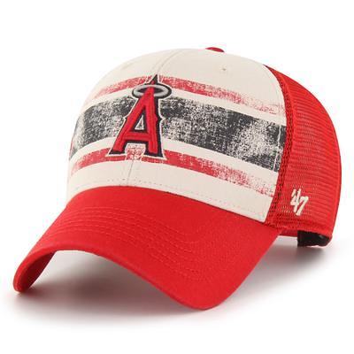 Men's '47 Cream/Red Los Angeles Angels Breakout MVP Trucker Adjustable Hat  - Yahoo Shopping