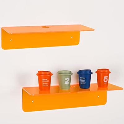 Great Choice Products 9 Inch Acrylic Floating Shelf No Drill Adhesive Wall  Shelf Set Of 2