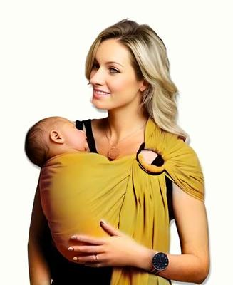 Baby Sling and Ring Sling 100% Cotton Muslin Infant Carrier, Front and  Chest Newborn Carrier Wrap, Toddler Carrier – Grey