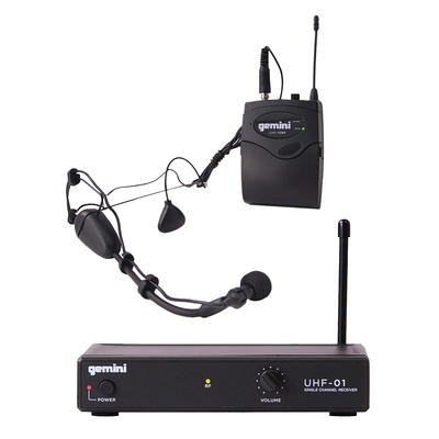 Gemini UHF-01HL-F1 Single-Channel UHF Wireless Microphone System