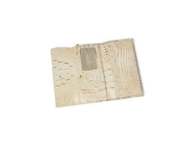 BRAHMIN Rockville Collection Veronica Ivory Iguana Envelope Wallet