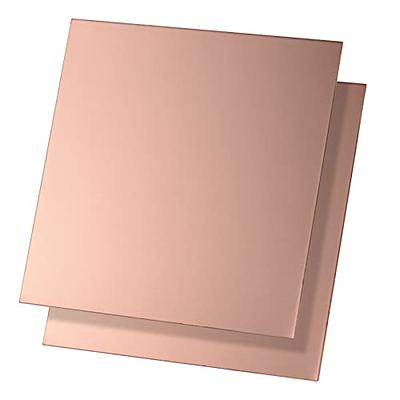 Eowpower 2 Pieces 99.9% Pure Copper Sheet Metal Plate, 6 x 6 x 18  Gauge(1mm) Thickness, No Scratches for DIY Projects - Yahoo Shopping