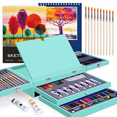 85 Piece Deluxe Wooden Art Supplies, Art Kit with Easel and Acrylic Pad, Art  Set for Teens, Adults and Artist Beginners, Creative Gift Box with Wooden  Case, Sketching Pencils, Artist Brushes 