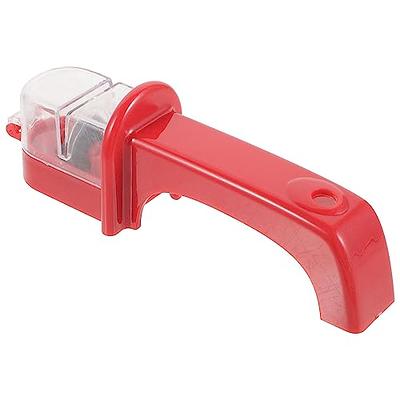 Chefologist 3-Stage Knife Sharpener w/ ScissorSharpener ,Red