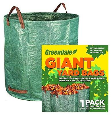 Leaf Bags, 2-Pack 132 Gallon Large Heavy Duty Reusable Yard Waste
