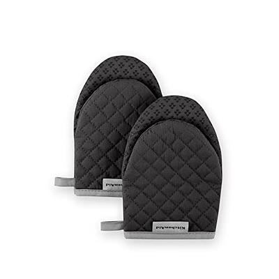  KitchenAid Asteroid Mini Oven Mitt, 5.5x8, Grey 2 Count :  Home & Kitchen