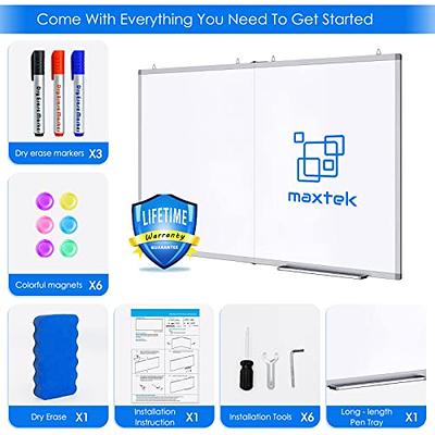 White Board Dry Erase Whiteboard for Wall 72x40 Aluminum Presentation  Magnetic Whiteboards with Long Pen Tray, 12 Magnets, 3 Markers & 1 Eraser -  Yahoo Shopping