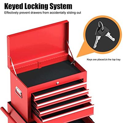 Goplus Rolling Tool Chest, 6-Drawer Tool Box Organizer w/Auto Locking  System & Lockable Wheels & Sliding Drawers & Detachable Top, Tool Storage  Cabinet for Garage Workshop (Red) - Yahoo Shopping