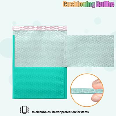 HBlife 50Pcs Bubble Mailers, 4x8 Inches Self Seal White Poly Mailers,  Padded Envelopes Shipping Bags Packaging for Small Business