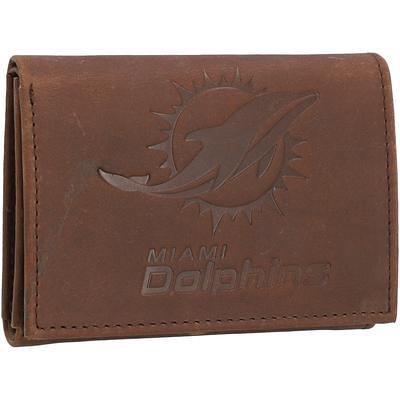 Miami Dolphins Leather Team Tri-Fold Wallet - Yahoo Shopping