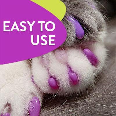 Purrdy Paws Soft Nail Caps for Cat Claws - Blue Glitter