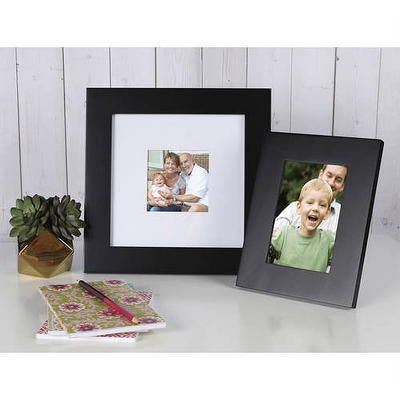 Mainstays 8x10 Matted to 5x7 Flat Wide Black Gallery Wall Picture Frame