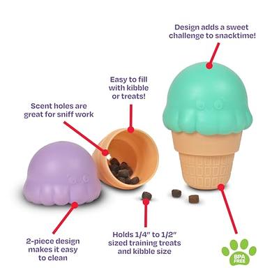 BRIGHTKINS Small Cupcake Treat Dispenser Dog Toy 