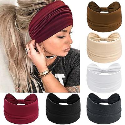 Huachi Headbands for Women Short Hair Boho Twist Knot Head Band Elastic Hair Bands for Women's Hair Cute Wrap Headbands Fashion Summer Hair