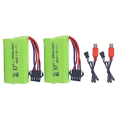LP 9V Rechargeable Battery Charger Pack, 4 Pack 600Mah 9 Volt Batteries and  4 Ba