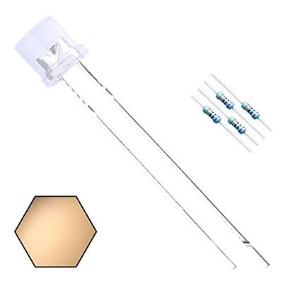 EDGELEC 100pcs 5mm Warm White LED Lights Emitting Diodes DC 3V