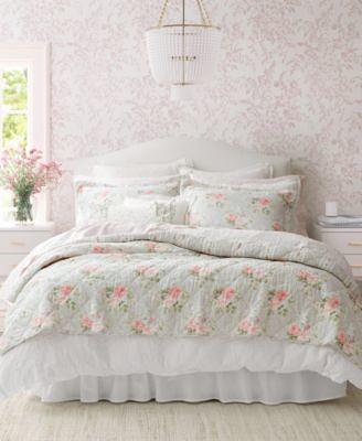 Flora Reversible Quilt Set Blue - Laura Ashley : Target