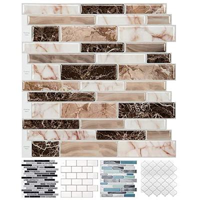 SMART TILES Peel and Stick Backsplash - 10 Sheets of 10.95 x 9.70 - 3D Adhesive  Peel and Stick Tile Backsplash for Kitchen, Bathroom, Wall Tile - Yahoo  Shopping