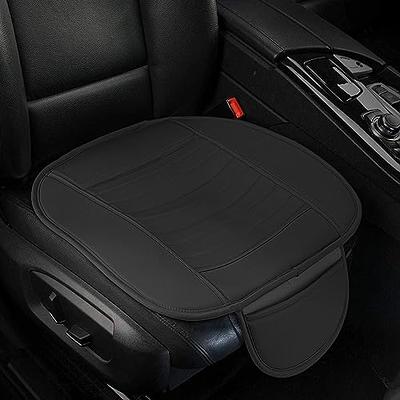 Toopca 2-Pack Leather Car Seat Cushion for Front Seats, Padded Bottom Seat  Cushions Covers with Storage Pockets Anti-Slip and Wrap, Padded Bottom Seat  Covers for Cars Trucks SUV Auto Van （Black） 