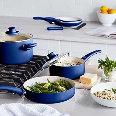  GreenLife Soft Grip Healthy Ceramic Nonstick 16 Piece Kitchen Cookware  Pots and Frying Sauce Saute Pans Set, PFAS-Free with Kitchen Utensils and  Lid, Dishwasher Safe, Periwinkle: Home & Kitchen