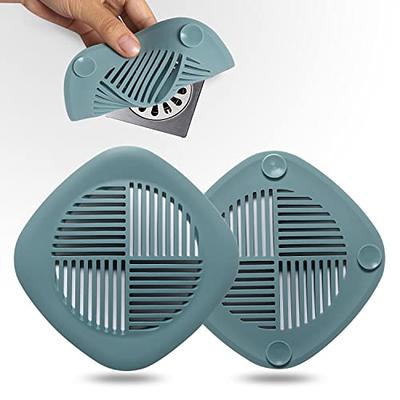 4 PCS Shower Drain Hair Catcher with Large Sucker - Upgrade Smile Face  Design, Large Square Silicone Shower Drain Cover Suit for Bathtub,  Bathroom