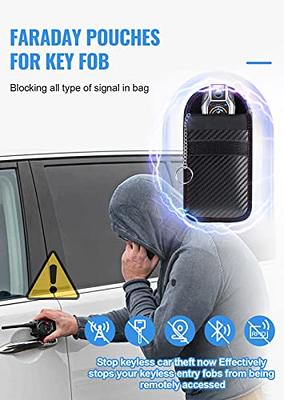 4 Pack Faraday Bags for Key Fob Cell Phone Faraday Cage Protector anti  Theft