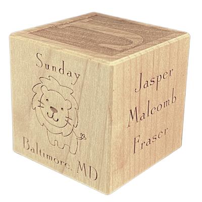 New Baby Personalized Wooden Baby Blocks