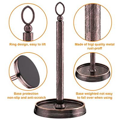 KASUNTO Paper Towel Holder with Weighted Metal Base, Free Standing